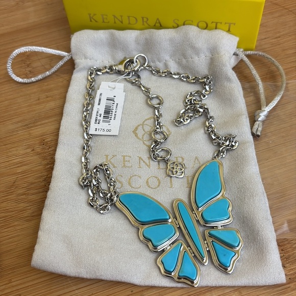 Kendra ScottNIB NWT Silver-Tone Ember Butterfly Statement Necklace